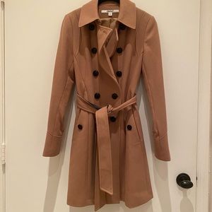DKNY Wool Blend Trench Coat